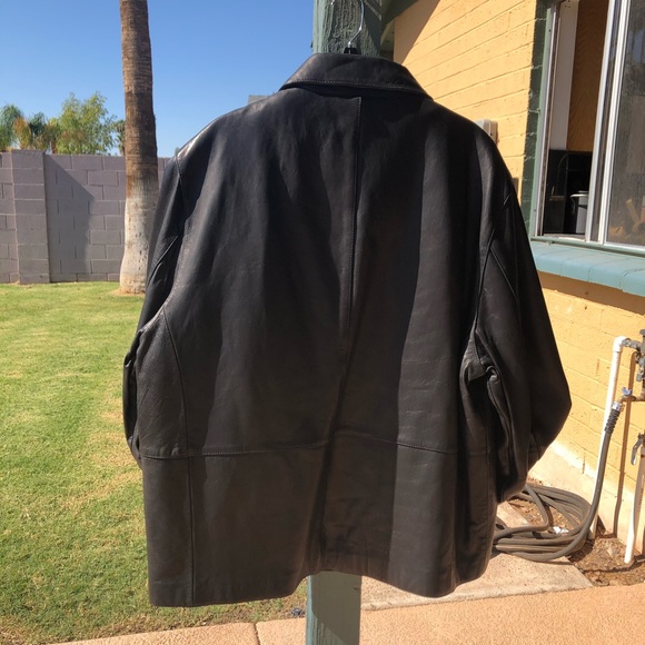 Leather Bomber Jacket by Perry Ellis Portfolio XXL - Picture 8 of 8